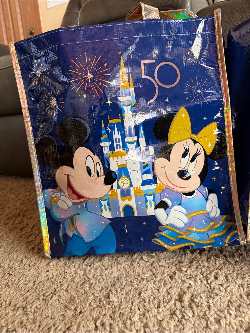 Walt Disney World’s 50th Anniversary Mickey & Minnie Holographic Party Tote Bags